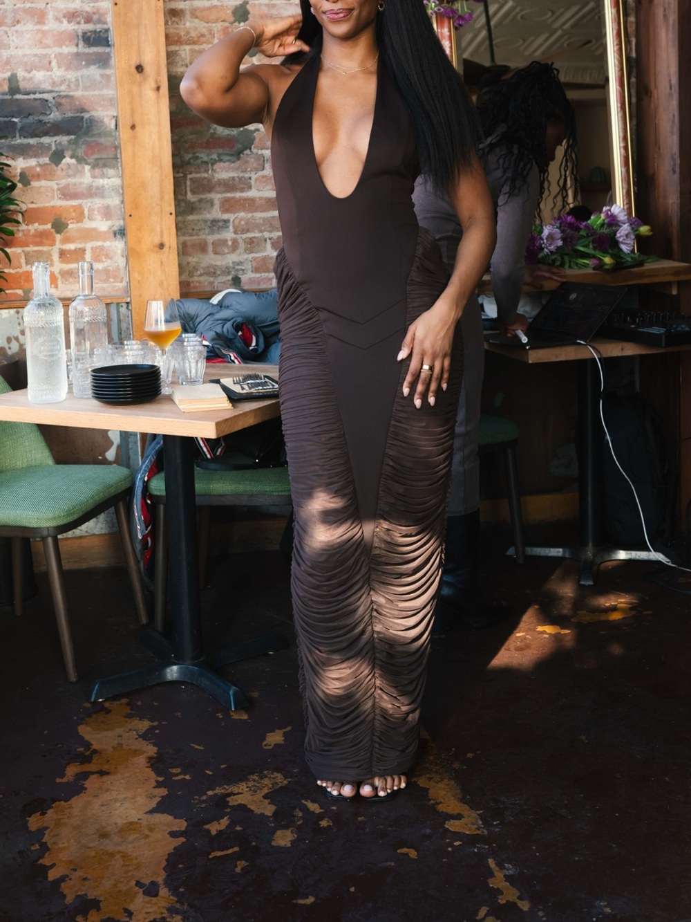 Heiress Beverly Hills - The Sculpt Dress in Chocolate Brown